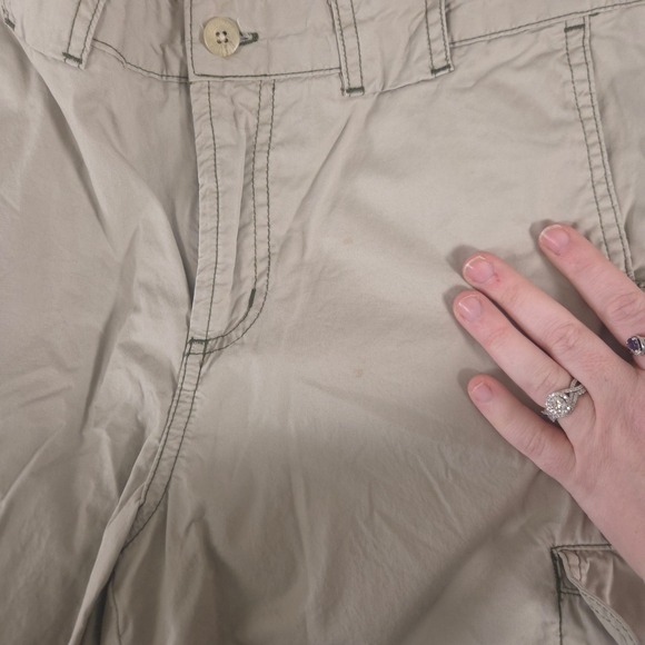 LOT OF 2 Columbia Pants Women 6 Medium Green Tan Cargo Cotton Hiking Straight - Picture 13 of 16